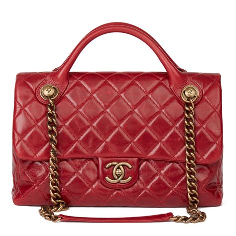 chanel medium castle rock flap bag|CHANEL Glazed Calfskin Castle Rock Medium Flap Red.